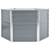 Garden Raised Bed Galvanised Steel 129x129x77 cm Grey