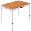 Folding Camping Table with 2 Benches Aluminium Brown