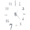 3D Wall Clock Modern Design 100 cm XXL Silver