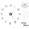 3D Wall Clock Modern Design 100 cm XXL Silver