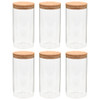 Storage Glass Jars with Cork Lid 6 pcs 1400 ml