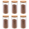 Storage Glass Jars with Cork Lid 6 pcs 1400 ml