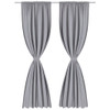 2 pcs Grey Slot-Headed Blackout Curtains 135 x 245 cm