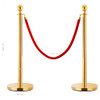 3 Piece VIP Queue Barrier Set Stainless Steel Gold