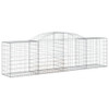 Arched Gabion Basket 300x50x80/100 cm Galvanised Iron