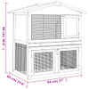 Outdoor Rabbit Hutch Small Animal House Pet Cage 3 Doors Wood