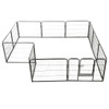 Dog Playpen 12 Panels Steel 80x60 cm Black