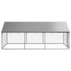 Outdoor Dog Kennel with Roof 400x200x150 cm