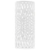 Umbrella Stand Leaves Steel White