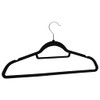 50 pcs Clothes Hanger Set Anti-slip Black Velvet