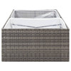 Garden Planter Grey 157x80x40 cm Poly Rattan