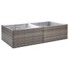 Garden Planter Grey 157x80x40 cm Poly Rattan