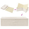 Storage Boxes 2 pcs Fabric 70x40x18 cm Cream