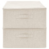 Storage Boxes 2 pcs Fabric 70x40x18 cm Cream