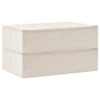 Storage Boxes 2 pcs Fabric 70x40x18 cm Cream