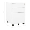 Mobile File Cabinet White 39x45x60 cm Steel