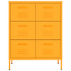 Drawer Cabinet Mustard Yellow 80x35x101.5 cm Steel