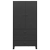 Industrial Wardrobe Black 90x50x180 cm Metal