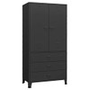 Industrial Wardrobe Black 90x50x180 cm Metal