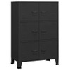 Industrial Storage Chest Black 75x40x115 cm Metal