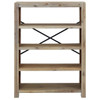 4-Tier Bookcase 80x30x110 cm Solid Wood Acacia