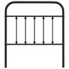 Metal Headboard Black 90 cm