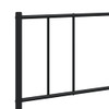 Metal Bed Frame with Headboard Black 183x203 cm King Size