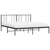 Metal Bed Frame with Headboard Black 183x203 cm King Size