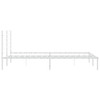 Metal Bed Frame with Headboard White 183x203 cm King Size
