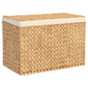 Laundry Basket with 3 Sections 75x42.5x52 cm Water Hyacinth