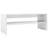 Coffee Table High Gloss White 100x40x40 cm Engineered Wood