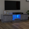 TV Cabinet with LED Lights Concrete Grey 140x40x35.5 cm