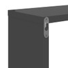 Wall Cube Shelves 6 pcs High Gloss Grey 26x15x26 cm