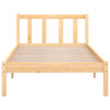 Bed Frame Solid Wood Pine 92x187 cm Single Bed Size