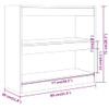 Book Cabinet/Room Divider Smoked Oak 80x30x72 cm