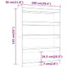 Book Cabinet/Room Divider Smoked Oak 100x30x135 cm