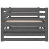 Pull-out Day Bed Grey 2x(92x187) cm Solid Wood Pine