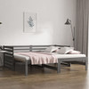 Pull-out Day Bed Grey 2x(92x187) cm Solid Wood Pine