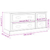 TV Cabinet Grey Sonoma 100x35.5x45 cm Engineered Wood