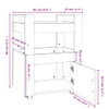 Kitchen Trolley Grey Sonoma 60x45x80 cm Engineered Wood