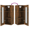 Hanging Wall Cabinet Smoked Oak 34.5x34x90 cm