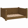 Dog Bed Honey Brown 65.5x50.5x28 cm Solid Pine Wood