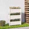 Planter White 77x25x104.5 cm Solid Wood Pine