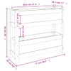 Planter White 77x25x66 cm Solid Wood Pine