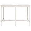 Garden Table White 159.5x82.5x110 cm Solid Wood Pine
