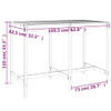 Garden Table Grey 159.5x82.5x110 cm Solid Wood Pine