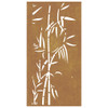 Garden Wall Decoration 105x55 cm Corten Steel Bamboo Design