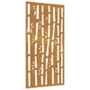 Garden Wall Decoration 105x55 cm Corten Steel Bamboo Design