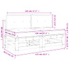 Middle Sofas with Cushions 2 pcs Solid Wood Pine