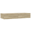 TV Cabinet with LED Lights Sonoma Oak 90x35x15.5 cm